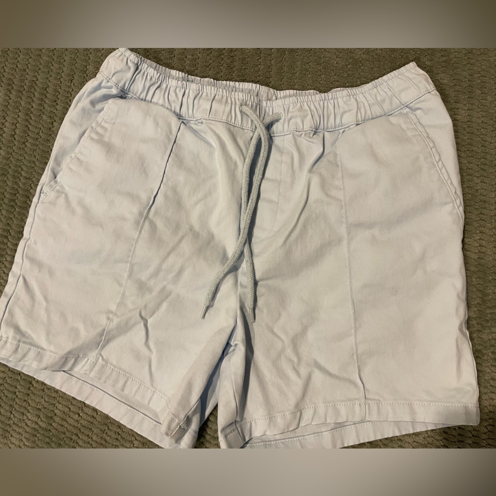 ASOS DESIGN light blue slim chino shorts